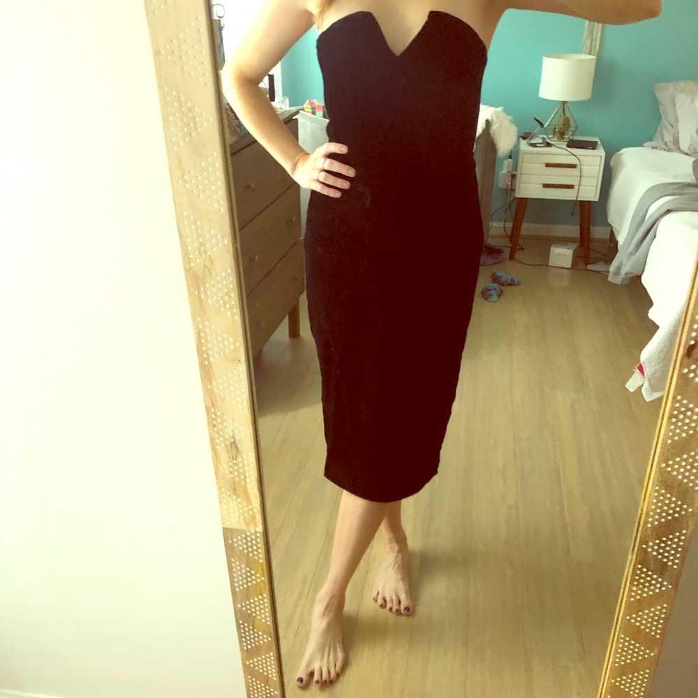 Velvet midi cocktail dress H&M size 8